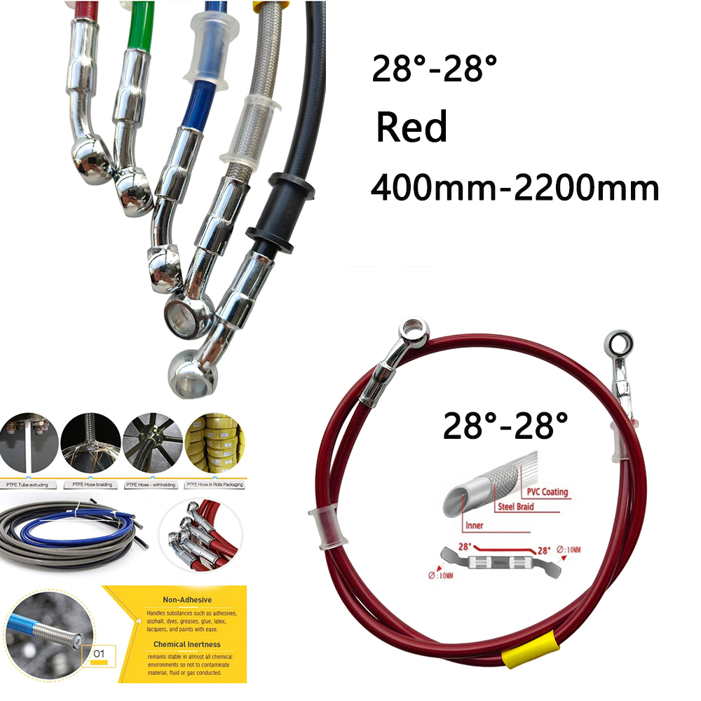 Brake Line Motorcycle - 28-28 Kırmızı Evrensel Motosiklet Hidrolik Fren