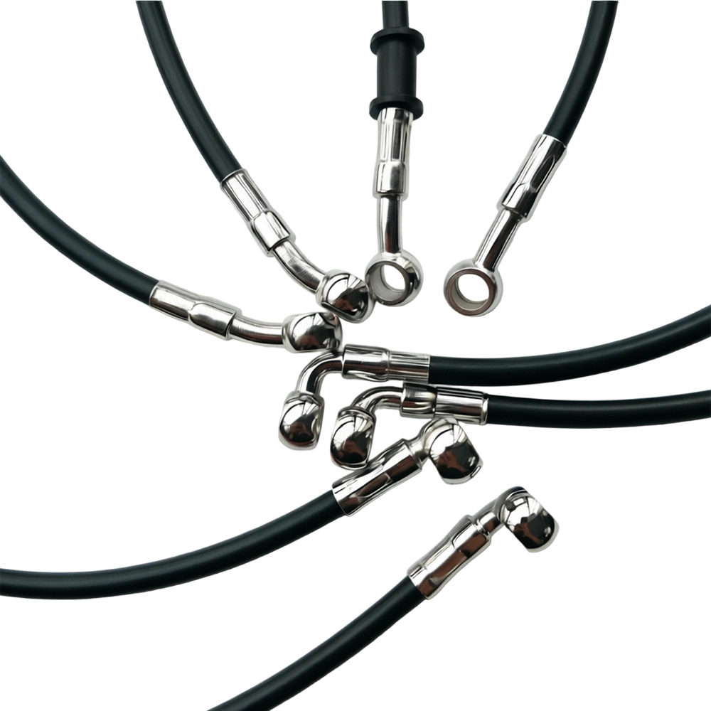 Siyah 28 ° -90 °   Dereceli Hi - Brake Line Motorcycle incelemesi ve fiyatı
