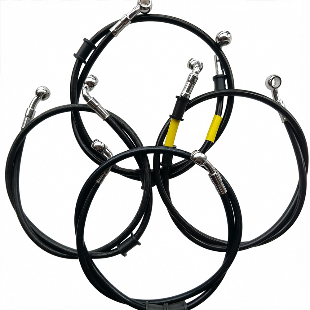 Siyah 28 ° -90 °   Dereceli Hi - Brake Line Motorcycle incelemesi ve fiyatı